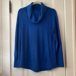 Loft super soft cowl neck swing sweater cobalt blue M